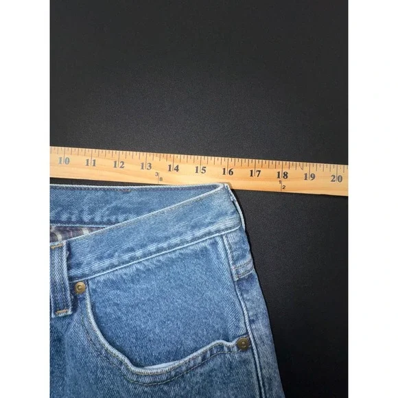 LL Bean Double L Classic Fit Flannel Lined Jeans Mens 32x32 Blue Denim Straight - Picture 8 of 12